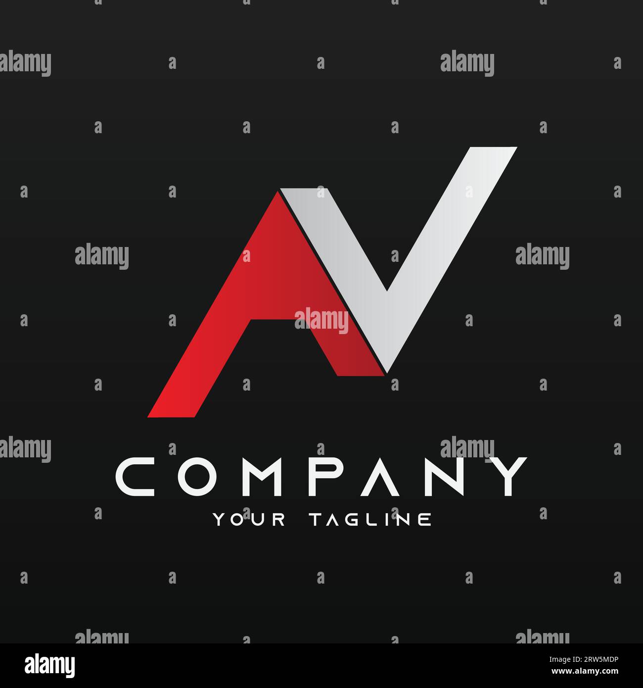Logo alfabetico illustrazione logo vettore della lettera AV, N. Illustrazione Vettoriale