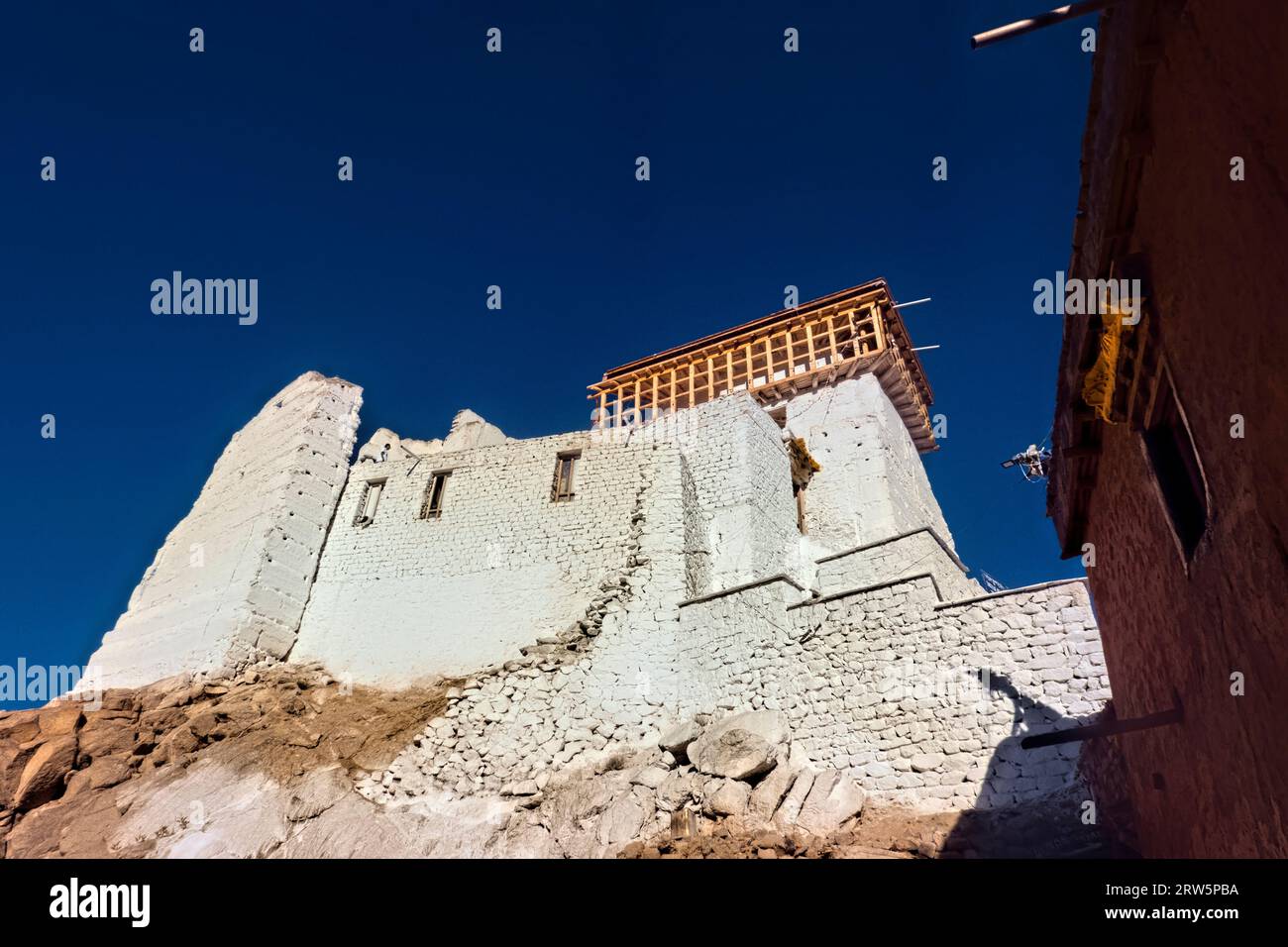 Cima del Namgyal Tsemo Gompa, Leh, Ladakh, India Foto Stock