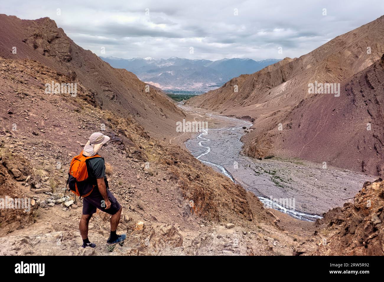 Trekking a Stok la, Ladakh, India Foto Stock