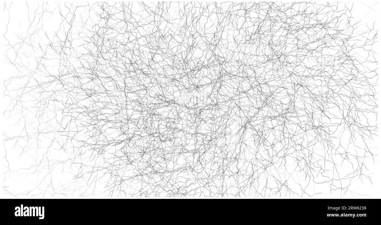 Vene e vasi. Struttura a rete neurale. Sistema radicale naturale. Organismo artificiale digitale. Terapia vascolare. Illustrazione Vettoriale