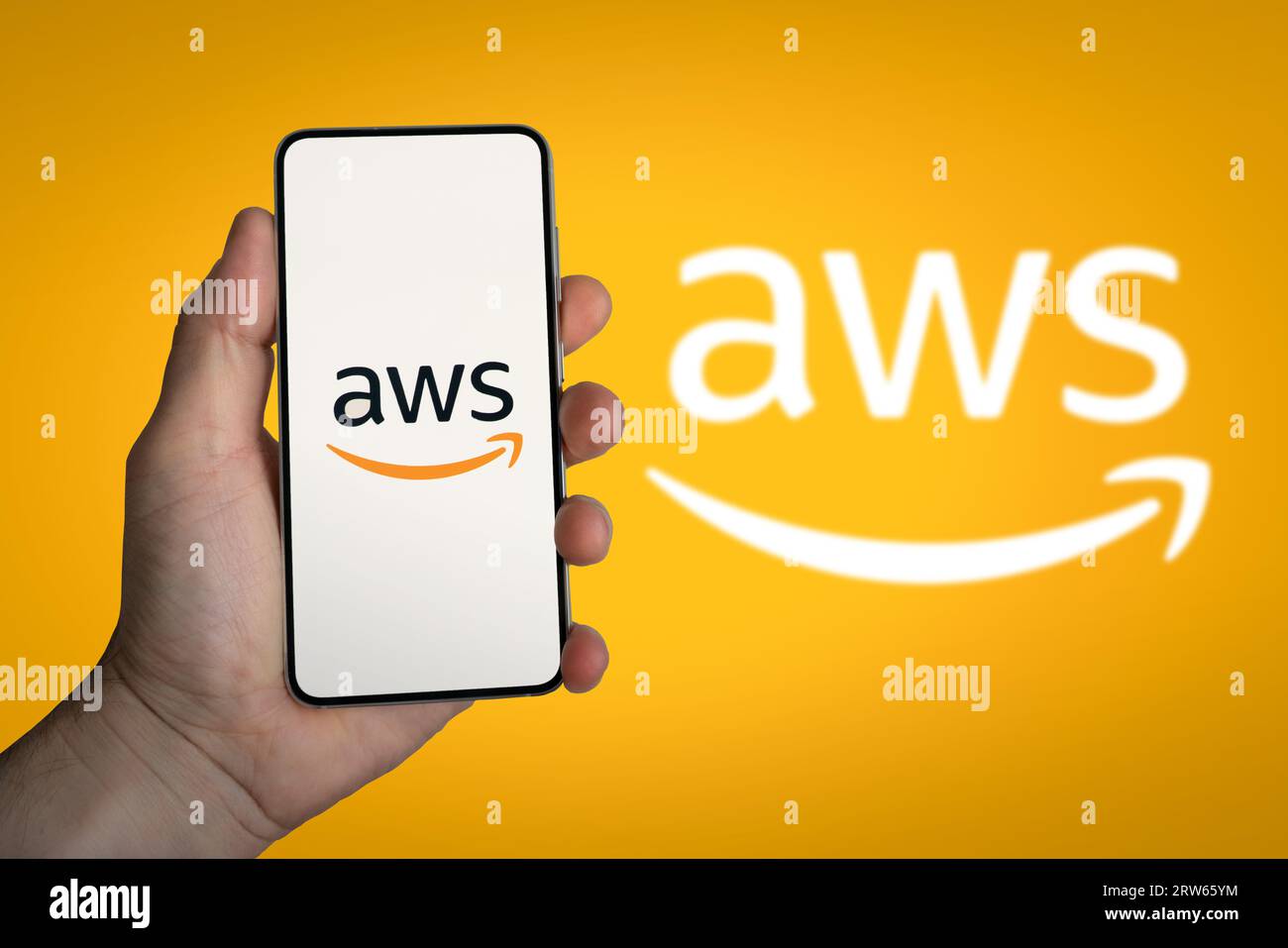 Piattaforma di cloud computing AWS Amazon Web Services Foto Stock