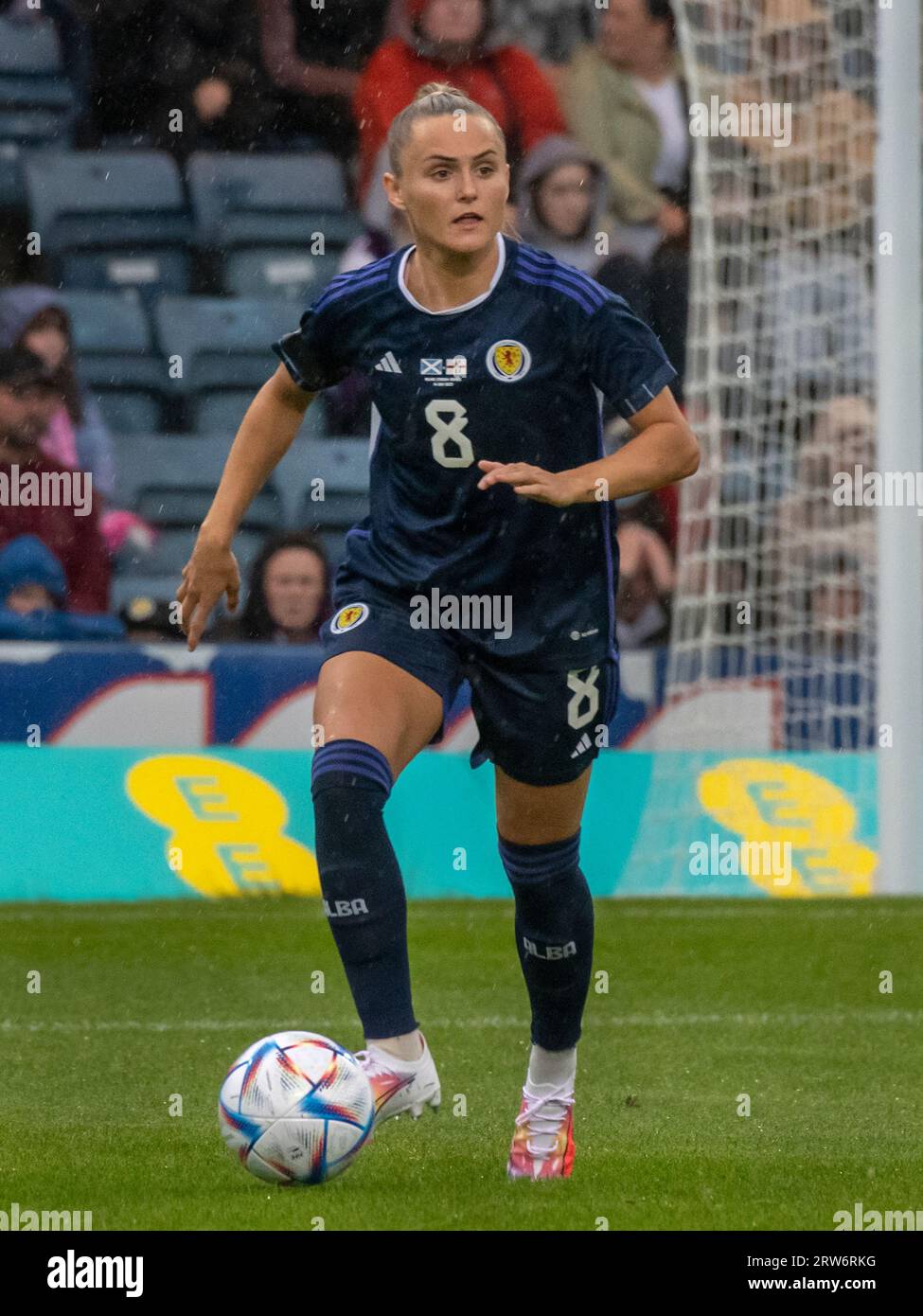 Dundee, Scozia, Regno Unito. 14 luglio 2023: Un'amichevole internazionale tra le donne scozzesi e le donne dell'Irlanda del Nord a Dens Park, Dundee. Foto Stock