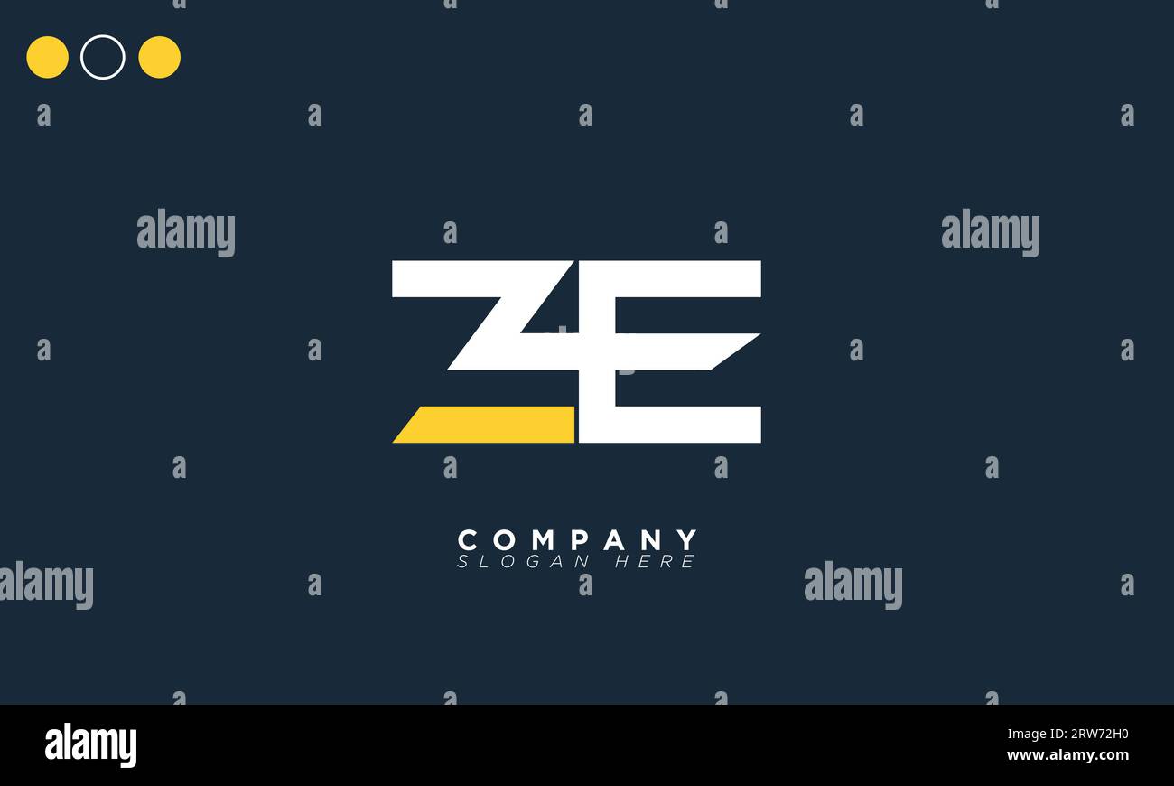ZE lettere alfabetiche iniziali logo monogramma Illustrazione Vettoriale