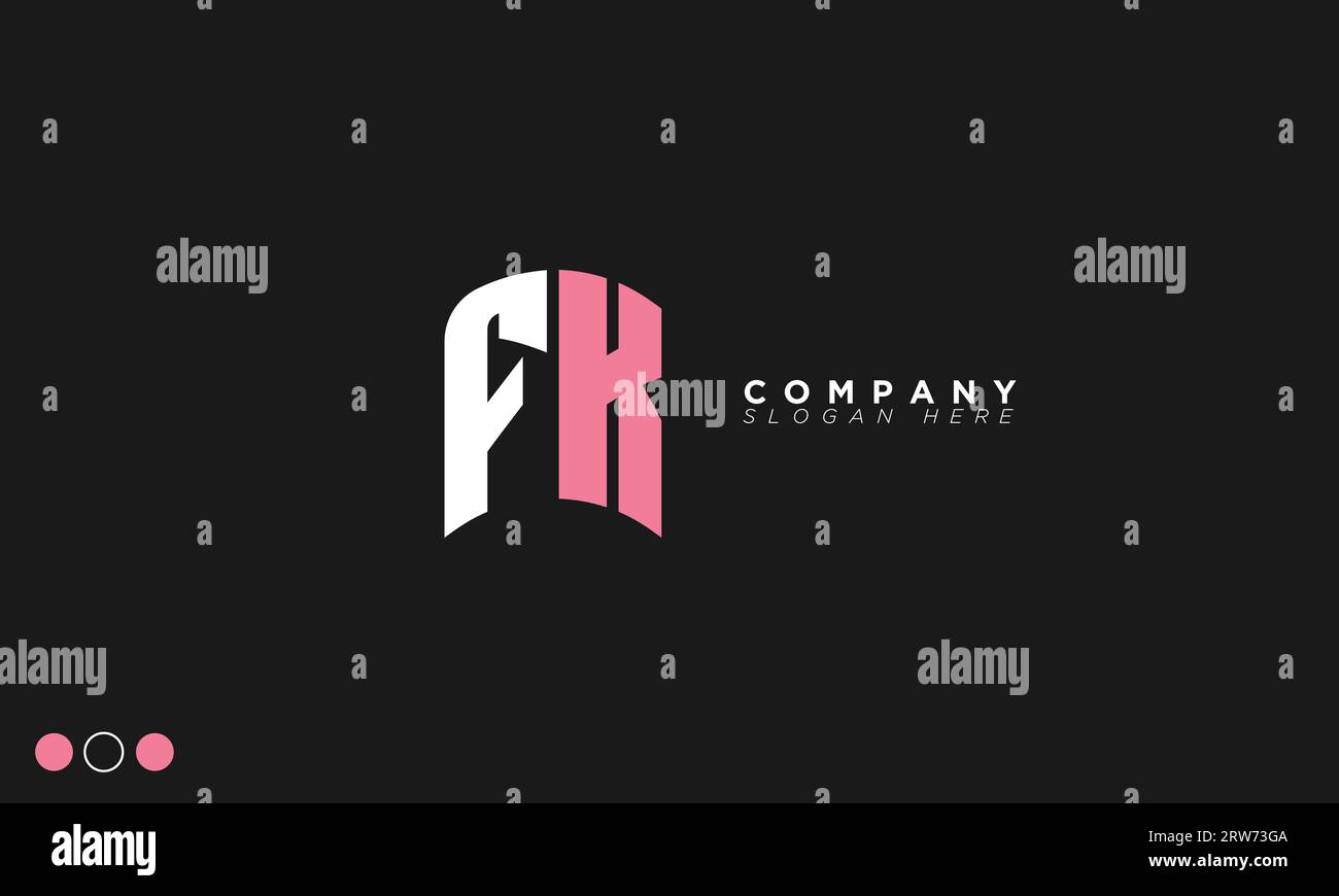 FK lettere alfabetiche iniziali logo monogramma Illustrazione Vettoriale