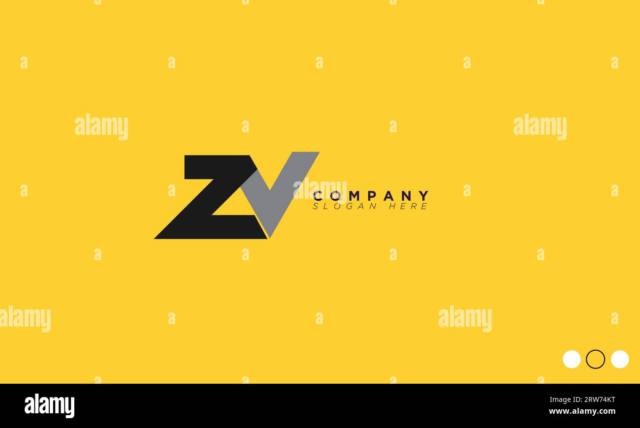 ZV lettere alfabetiche iniziali logo monogramma Illustrazione Vettoriale