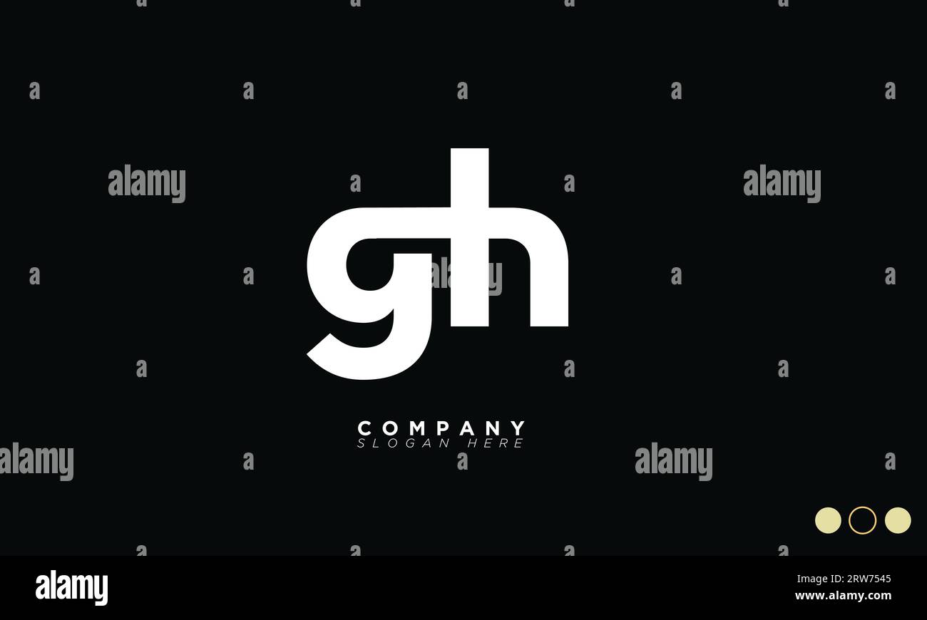 GH lettere alfabetiche iniziali logo monogramma Illustrazione Vettoriale