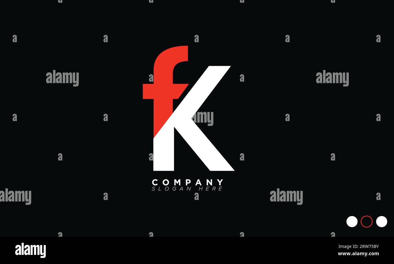FK lettere alfabetiche iniziali logo monogramma Illustrazione Vettoriale