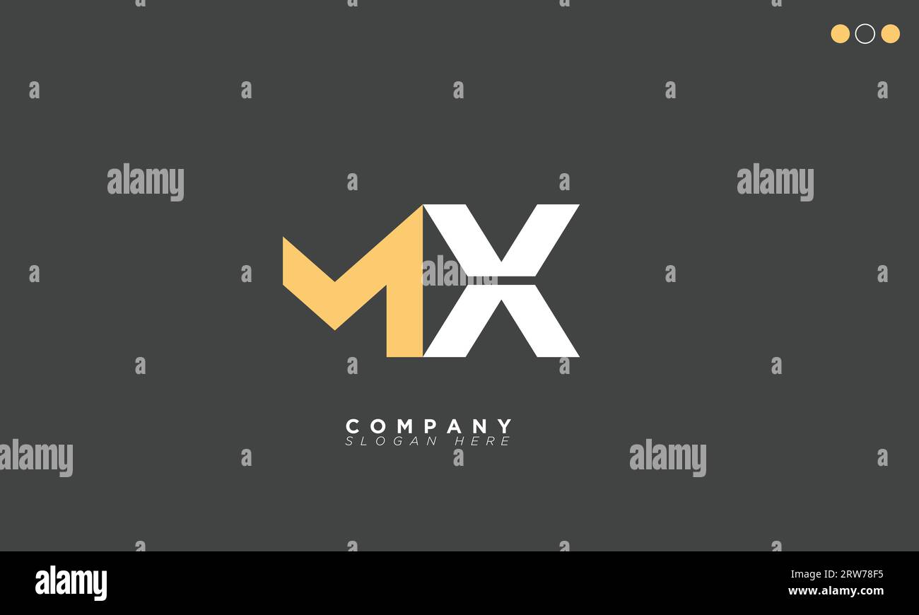 Lettere alfabetiche MX iniziali logo monogramma Illustrazione Vettoriale