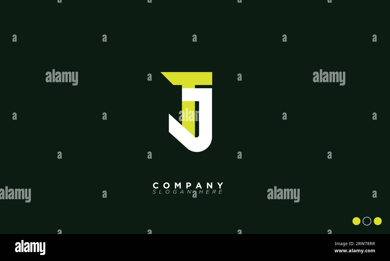 TJ Alphabet lettere iniziali logo monogramma Illustrazione Vettoriale