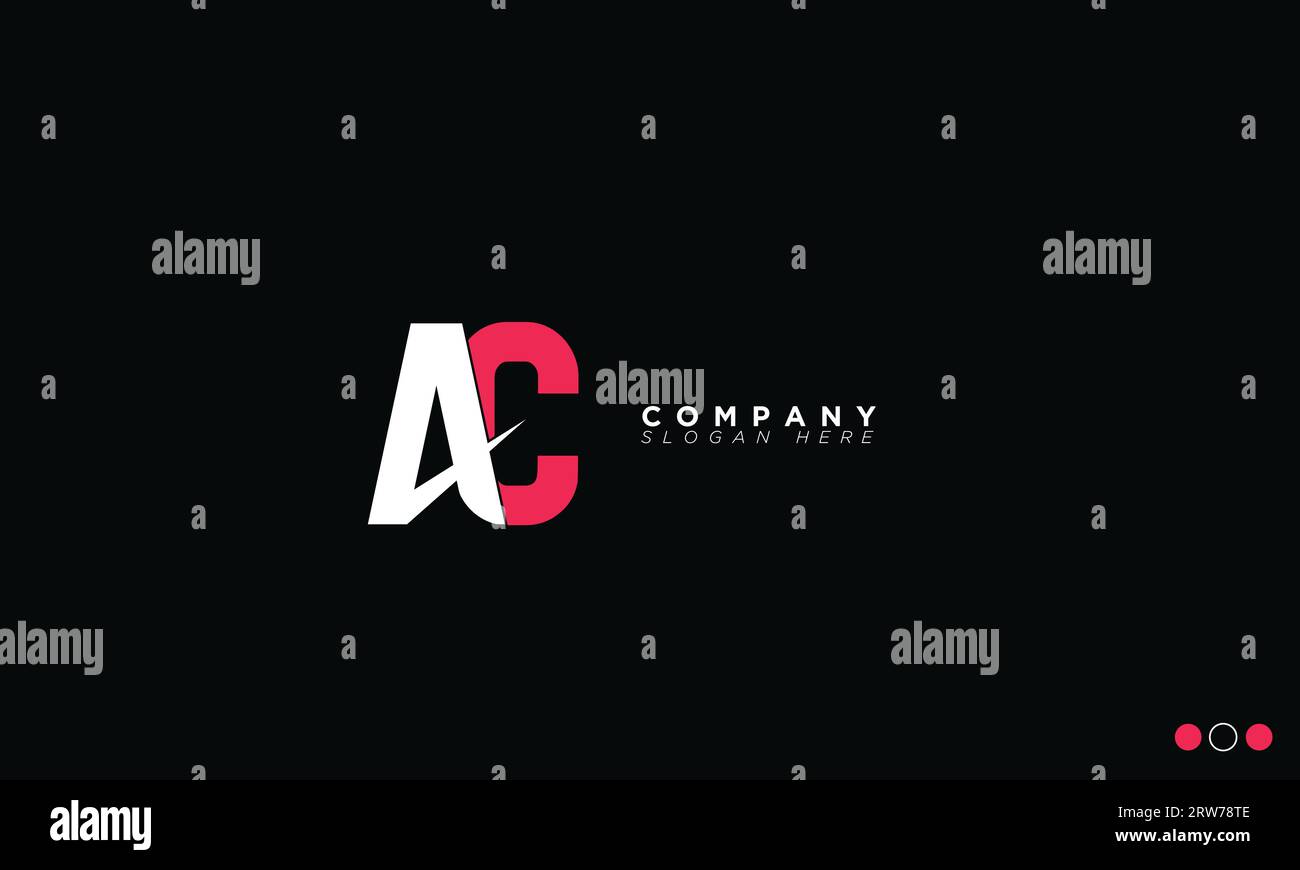 Lettere alfabetiche AC iniziali logo monogramma Illustrazione Vettoriale