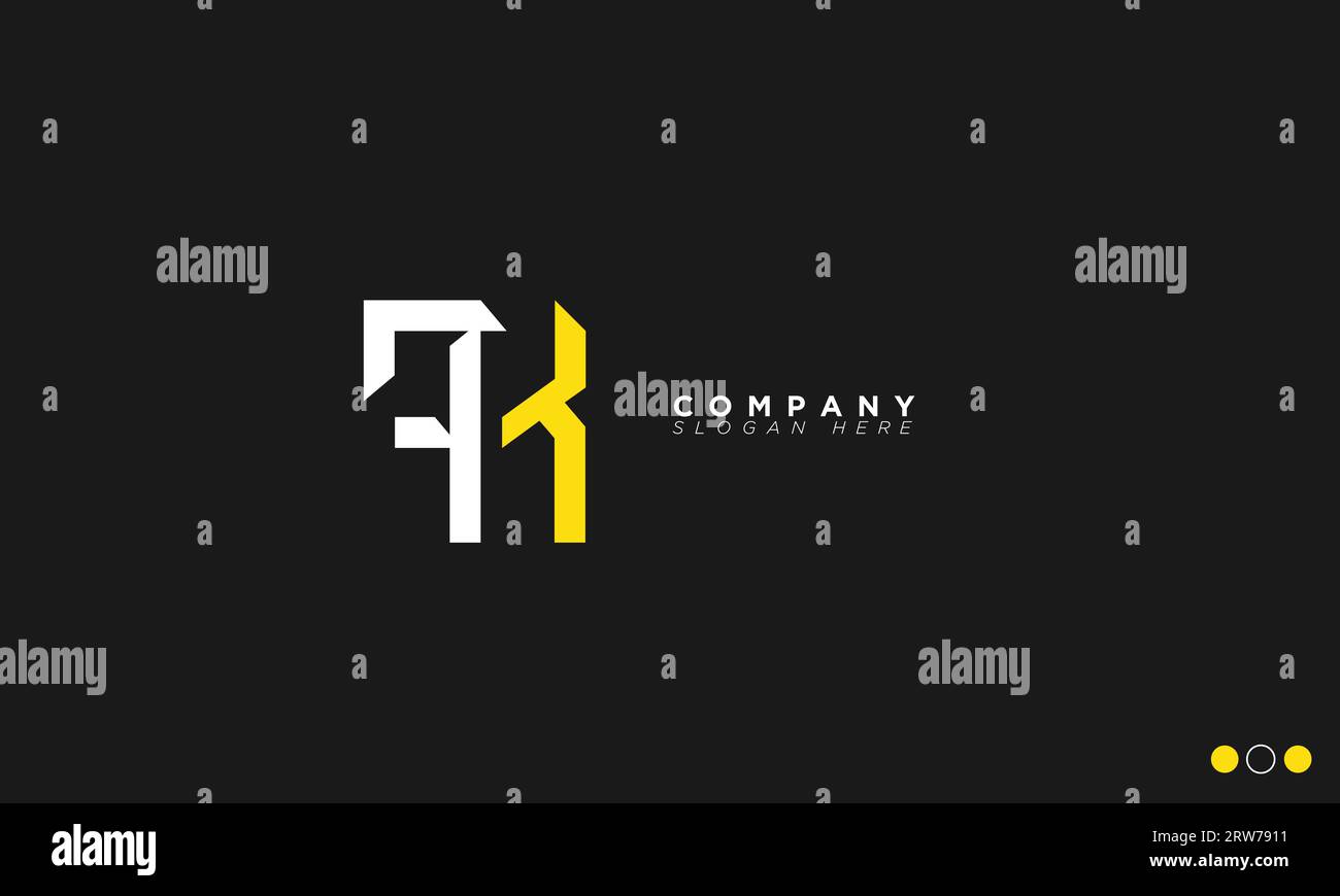 FK lettere alfabetiche iniziali logo monogramma Illustrazione Vettoriale