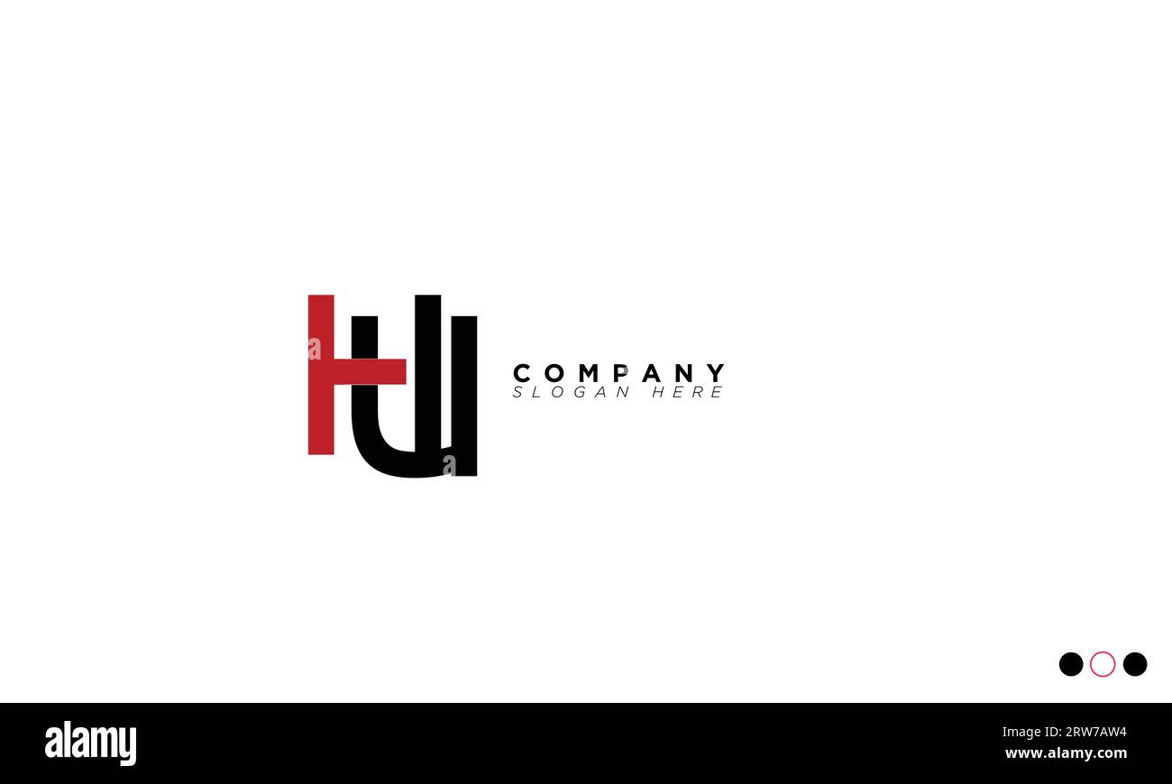 HU lettere alfabetiche iniziali logo monogramma Illustrazione Vettoriale