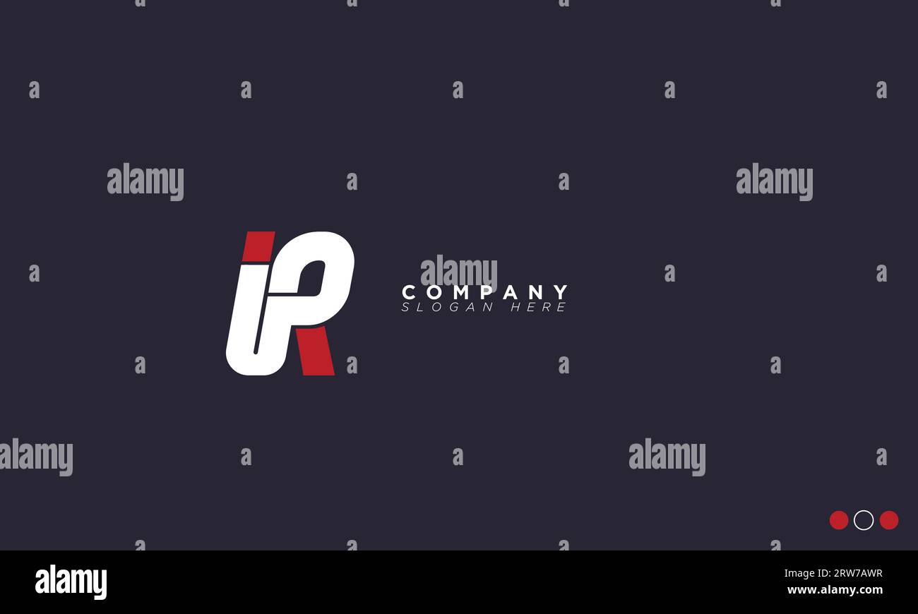 Lettere alfabetiche IR iniziali logo monogramma Illustrazione Vettoriale