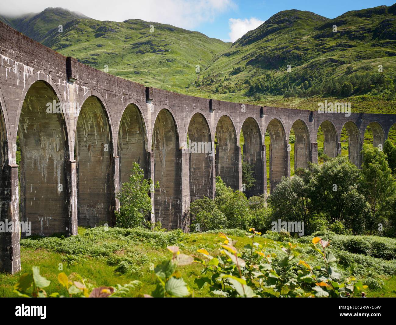 La curva del viadotto di Glenfinnan Foto Stock
