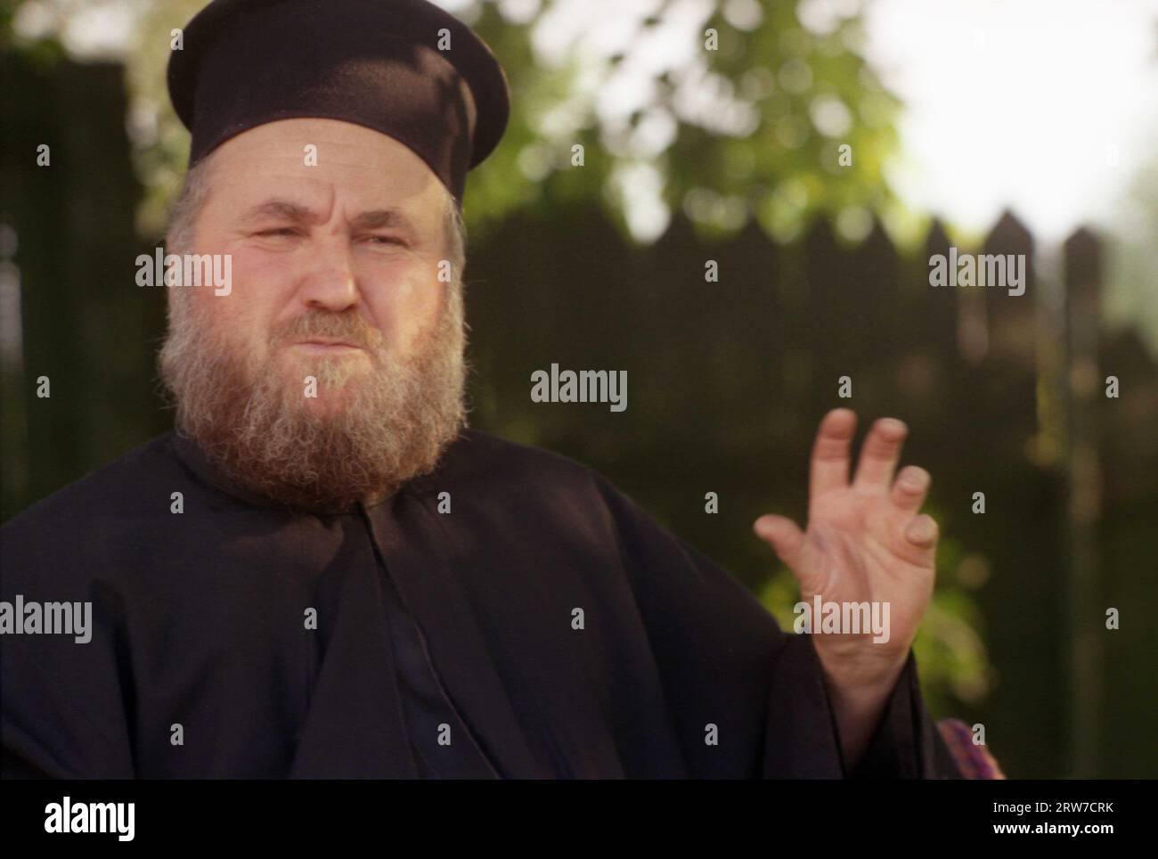 Padre Ieronim Stanciu al monastero di Cernica, Romania, 1999 Foto Stock