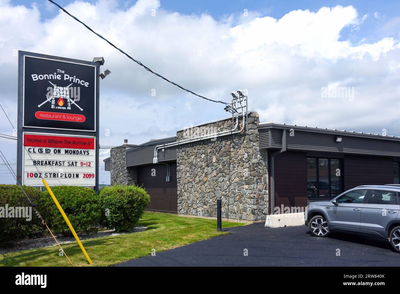 Sydney, Canada - 29 luglio 2023: Il Bonnie Prince Restaurant and Lounge è stato chiamato in onore di Bonnie Prince Charlie come molti scozzesi si insediano Foto Stock