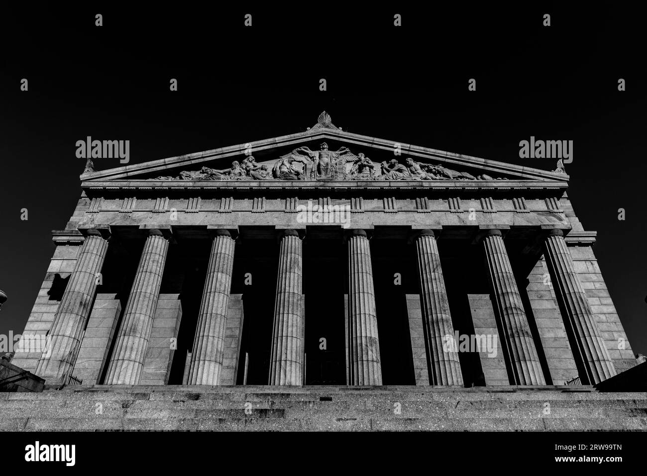 Edificio in stile greco di Melbourne, monumento commemorativo della prima Guerra Mondiale - Santuario della memoria Foto Stock