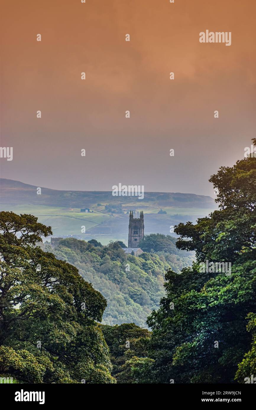 Heptonstall Church, Colden Clough, Calderdale, West Yorkshire Foto Stock