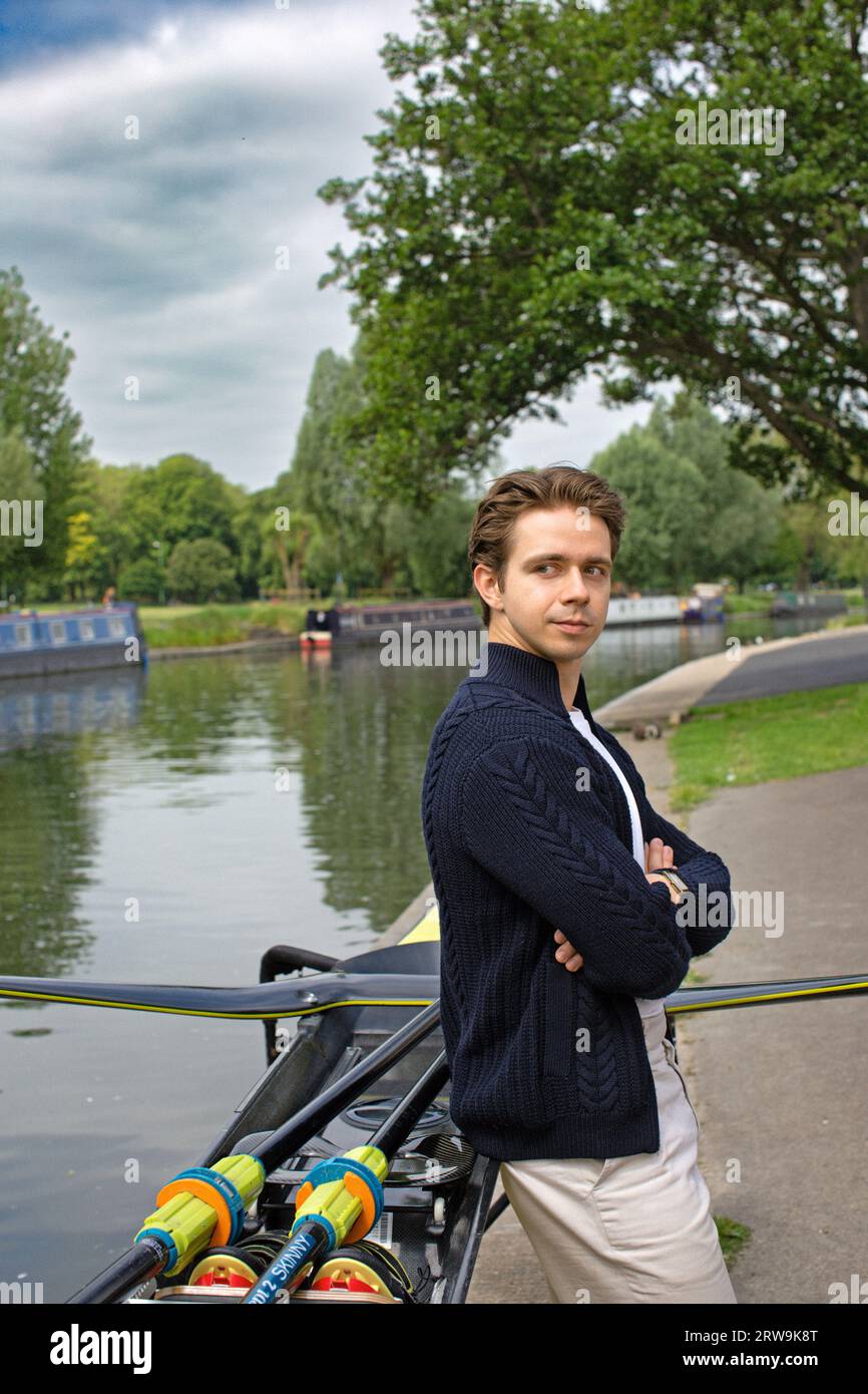 Jan Helmich Para-Rower a Cambridge, Regno Unito Foto Stock