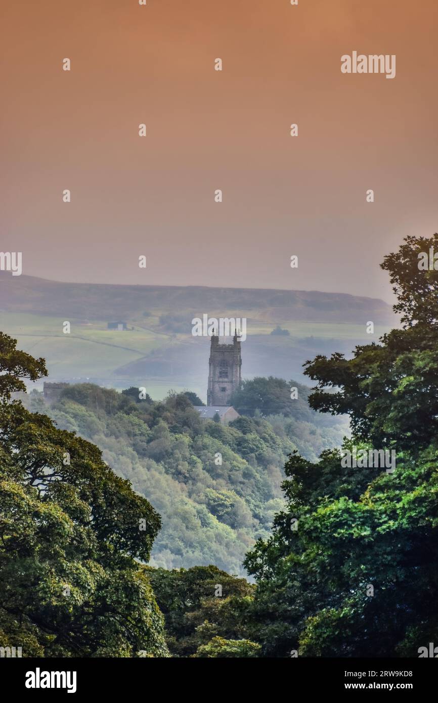 Heptonstall Church, Colden Clough, Calderdale, West Yorkshire Foto Stock