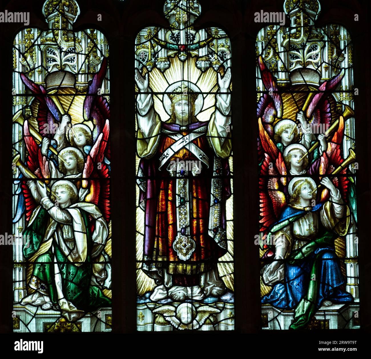 Percy Bacon, Holy Trinity Church, Leamington Spa, Warwickshire, Inghilterra, REGNO UNITO Foto Stock