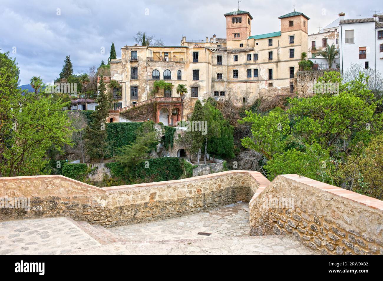 Architettura storica della Casa del Re moresco del XVIII secolo (spagnolo: La Casa del Rey Moro) nella città di Ronda, Andalusia, Spagna Foto Stock