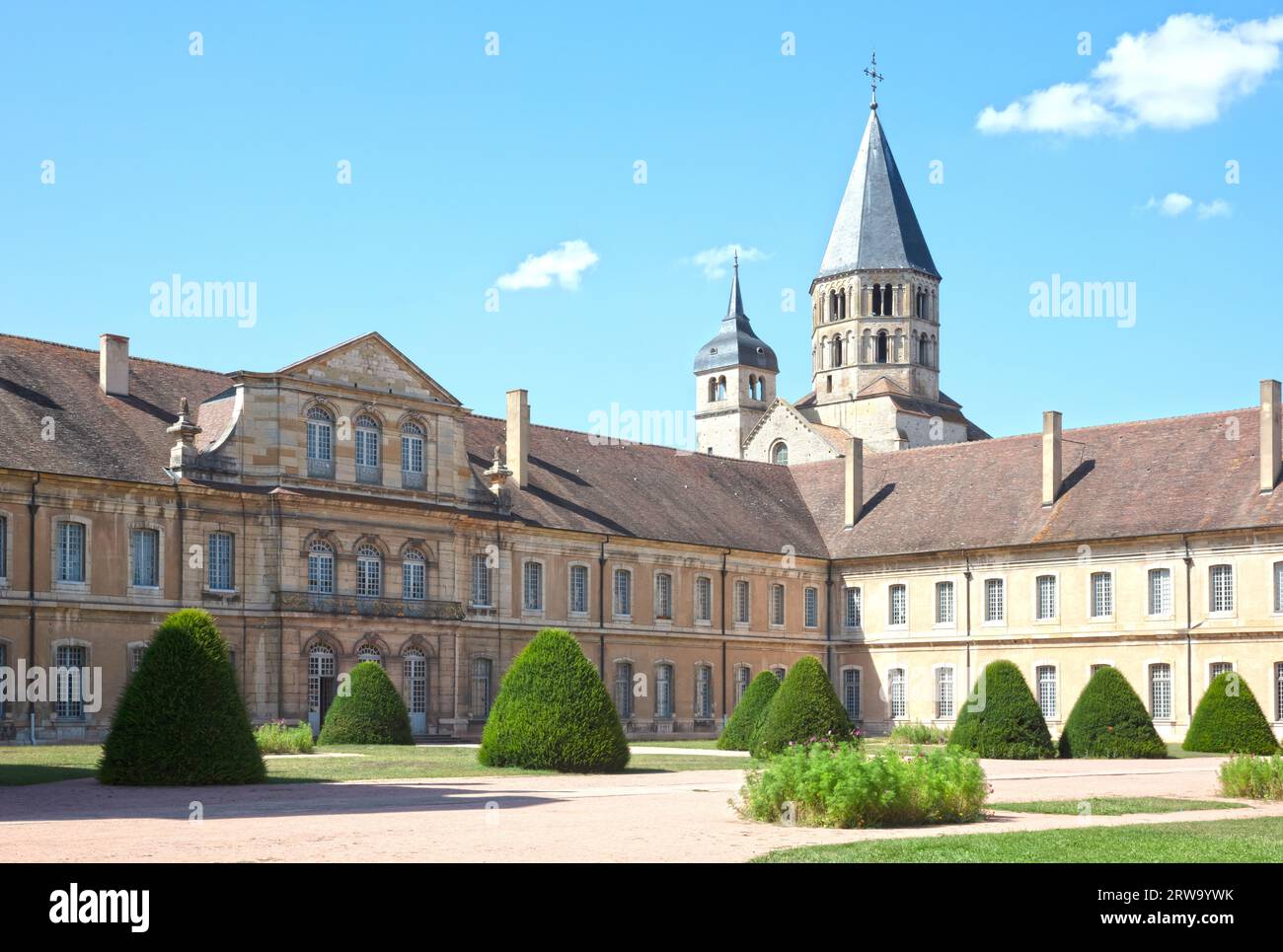 Abbazia di Cluny nel cuore della Borgogna, Francia Foto Stock