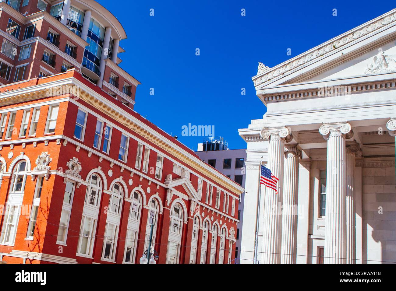 New Orleans, USA, 21 gennaio 2013: Splendida architettura della Gallier Hall vicino a Lafayette Square a New Orleans, Louisiana, USA Foto Stock