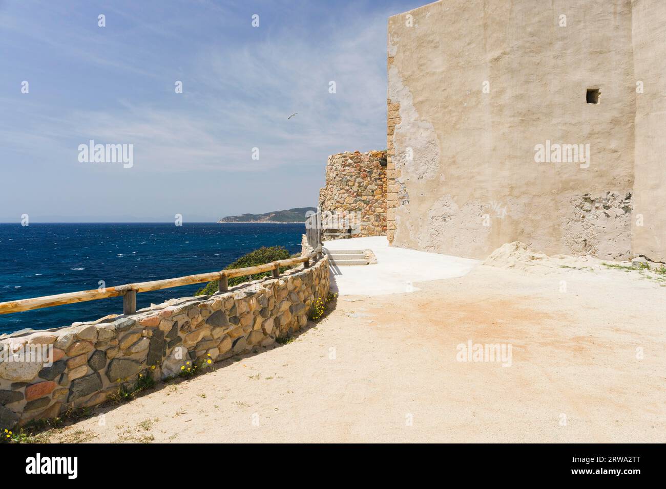 La Fortezza Vecchia di Villasimius, Capo Cabonara, Villasimius, Sarrabus, Provincia di Cagliari, Sardegna, Italia Foto Stock