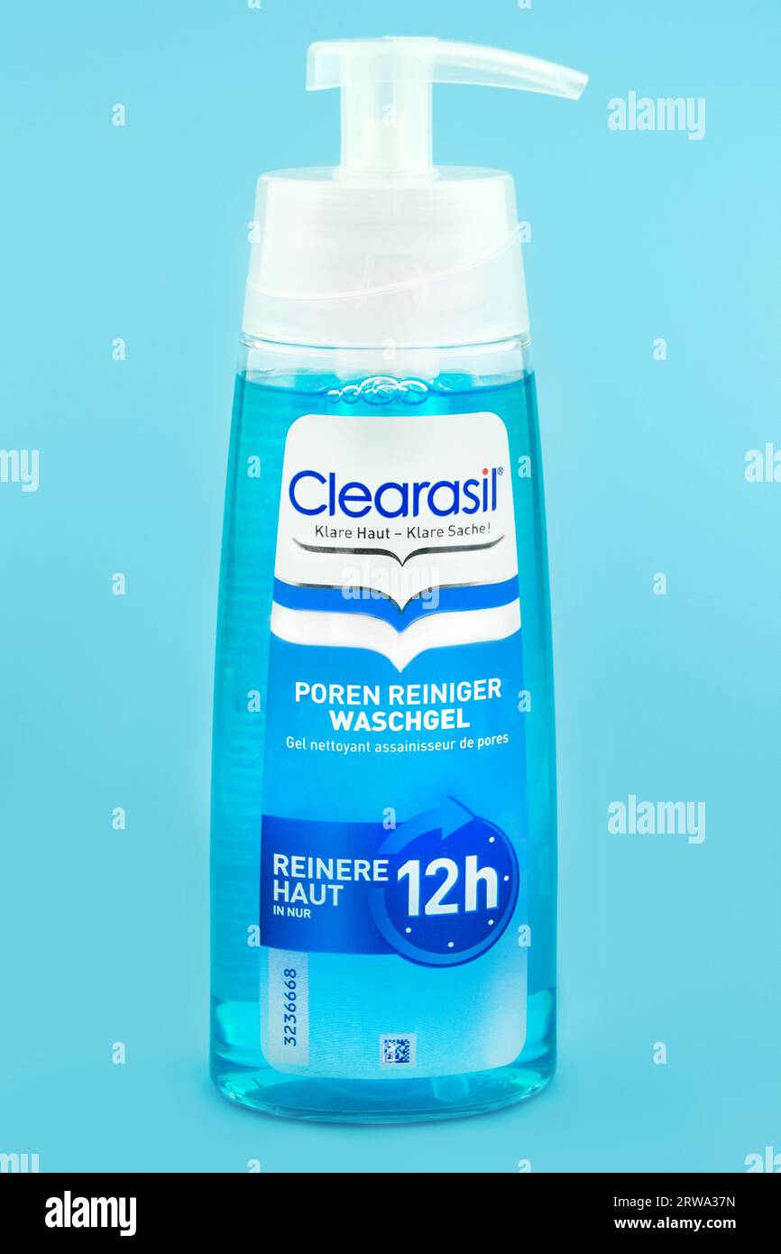 Primo piano di Clearasil Waschgel Foto Stock