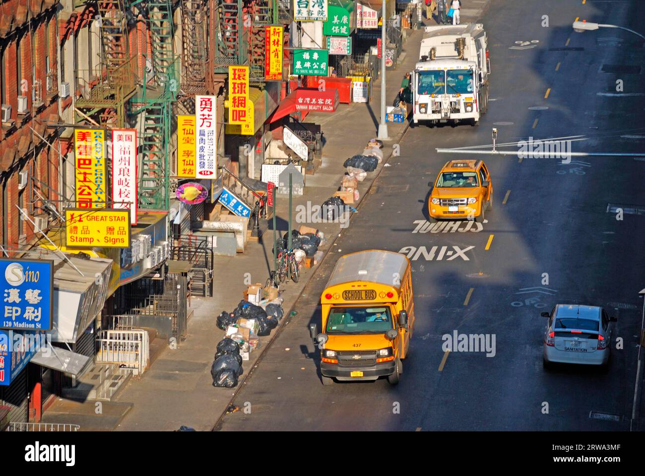 Street a Chinatown, New York City, Stati Uniti Foto Stock
