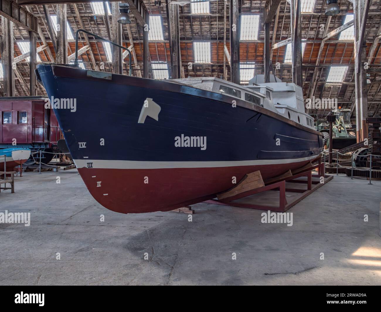 Una Picket Voat (Admiral's Barge) di 45 metri nel Big Space, Historic Dockyard Chatham, Kent, Regno Unito. Foto Stock