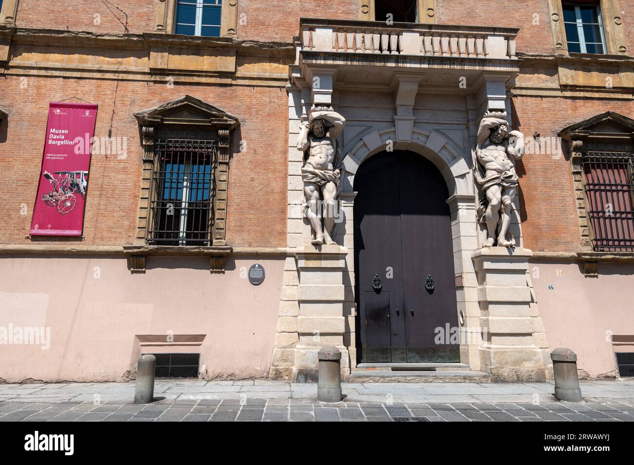 Il Palazzo Davìa Bargellini è oggi un museo - Museo Davia Bargellini situato sulla strada maggiore nel quartiere storico di Bologna in Emilia-Ro Foto Stock