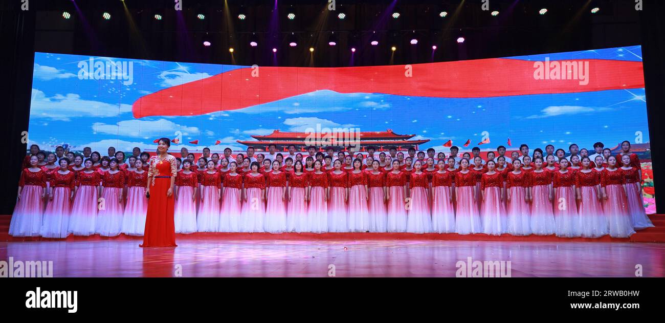 27 settembre 2019 - Tangshan City, Cina: Scena di concerti, Tangshan City, provincia di Hebei, Cina, Tangshan City, provincia di Hebei, Cina. Foto Stock