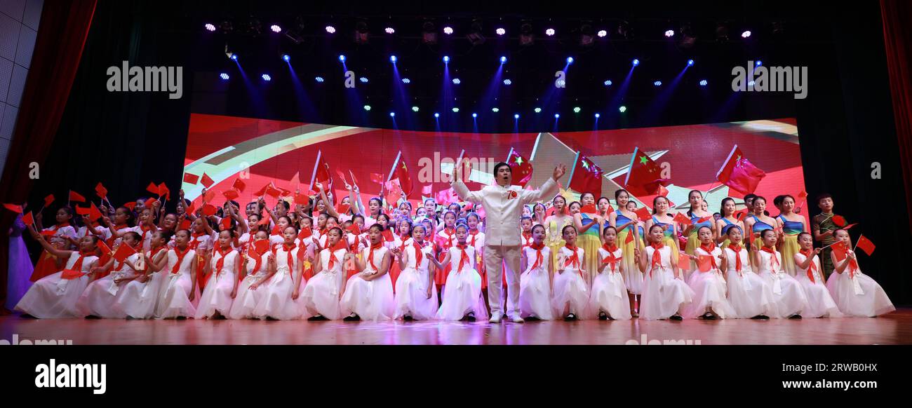 27 settembre 2019 - Tangshan City, Cina: Scena di concerti, Tangshan City, provincia di Hebei, Cina, Tangshan City, provincia di Hebei, Cina. Foto Stock