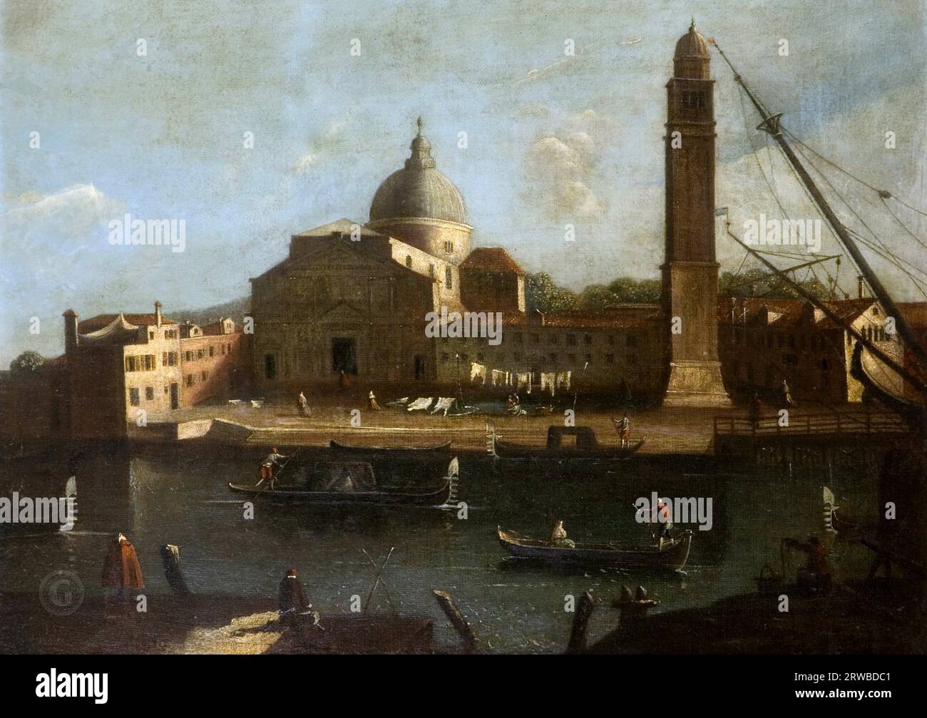 Veduta di Venezia - Chiesa del Redentore 1700-1800 Foto Stock