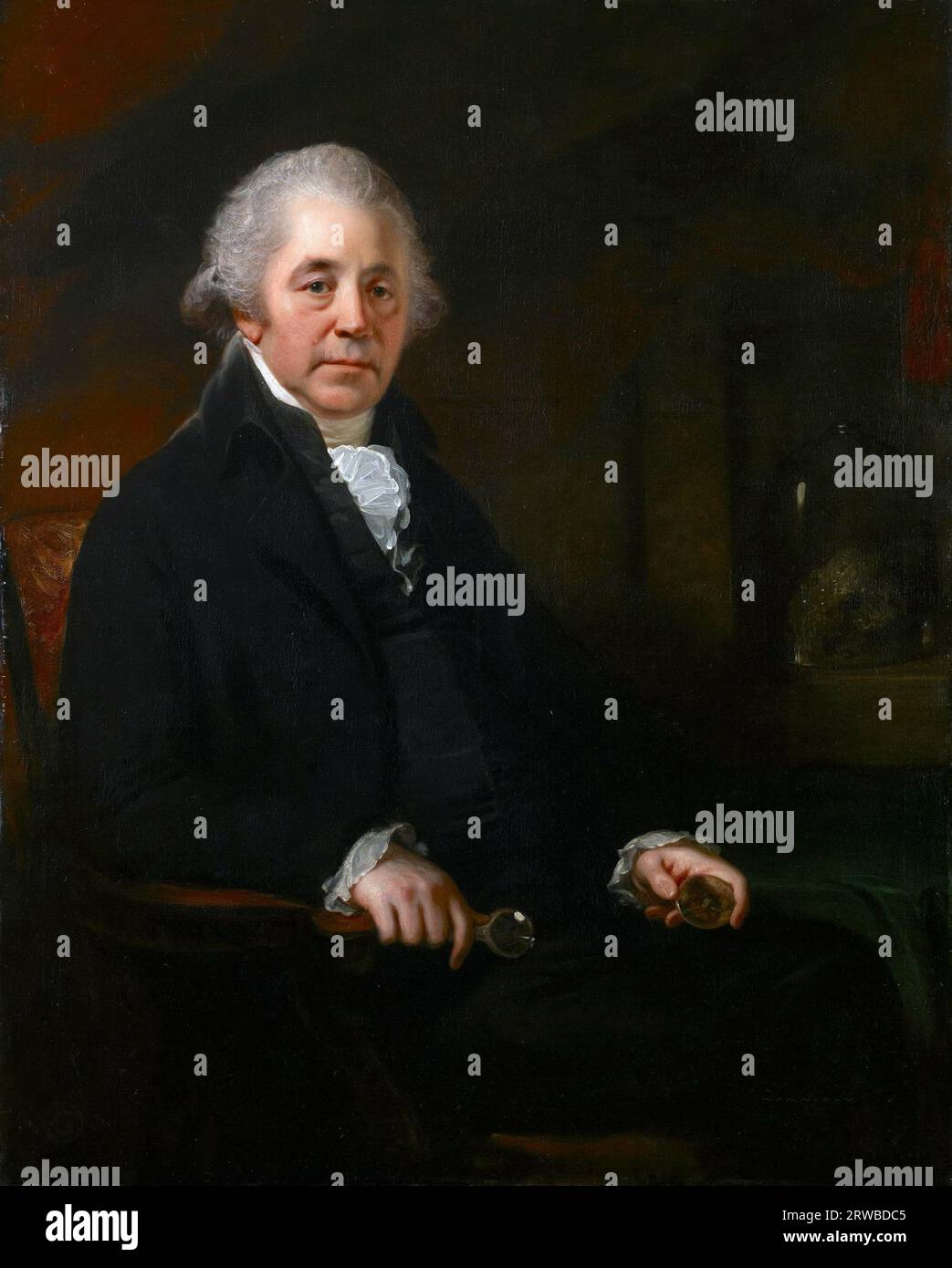 Ritratto di Matthew Boulton, Holding a Mineral Sample Sir Henry William Beechey (1753-1839) Foto Stock