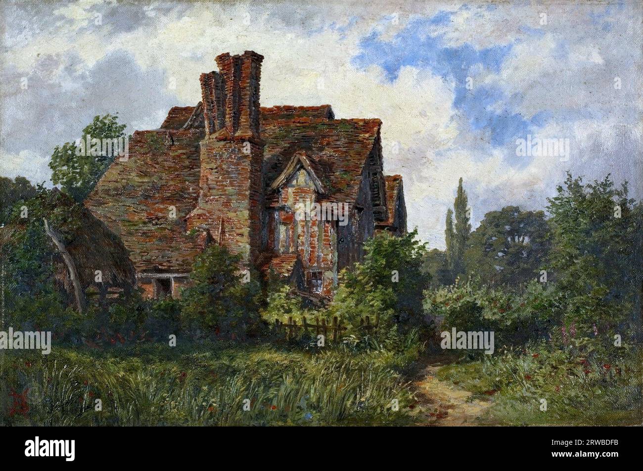 Selly Manor, Birmingham, Samuel Henry Baker (1824-1909) Foto Stock