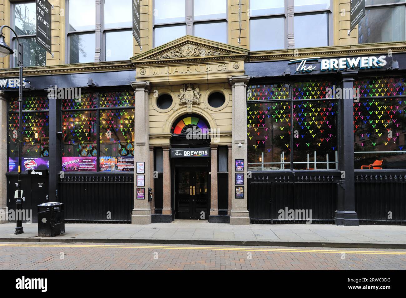 The Brewers Pub, Canal Street, Manchester City, Inghilterra, Regno Unito Foto Stock