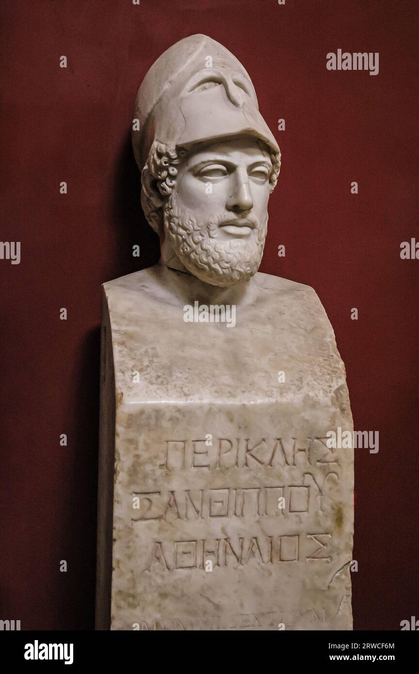 Città del Vaticano, 21 agosto 2008: Pericle. Museo Pio Clementino Foto Stock