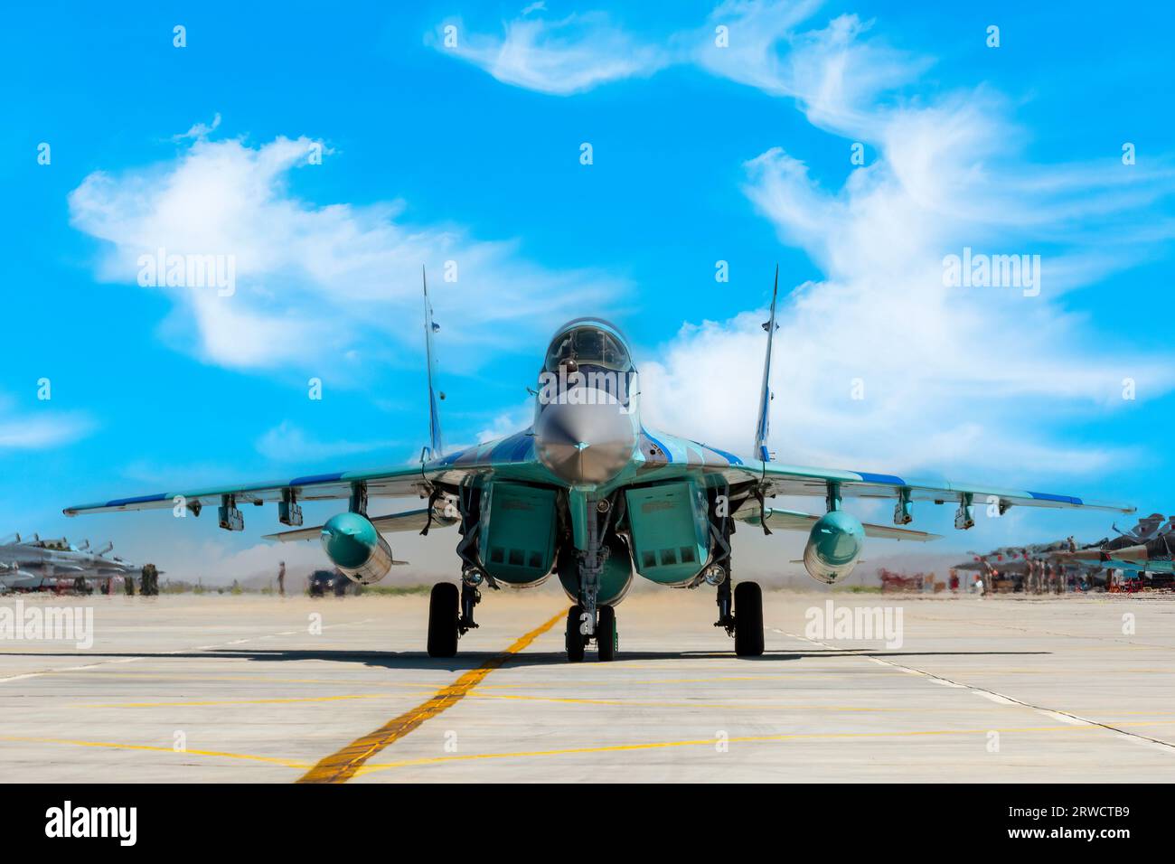 Konya, Turchia - 07 01 2021: Anatolian Eagle Air Force esercizio 2021 F16 Fighter Jet in una posizione tassante in Turchia Foto Stock
