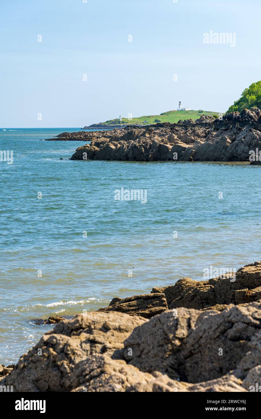 Costa di Solway vicino a Kirkudbright, Dumfries e Galloway, Scozia Foto Stock