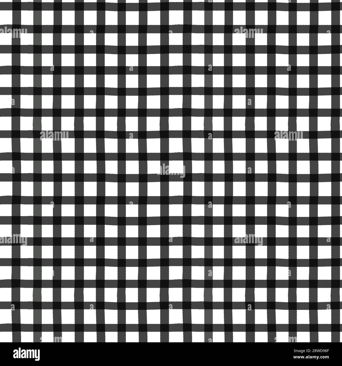 Motivo senza cuciture a scacchi. Nero. Sfondo geometrico vichy per cartoline, imballaggi, confezioni, tessuti, stampa di tessuti. Foto Stock