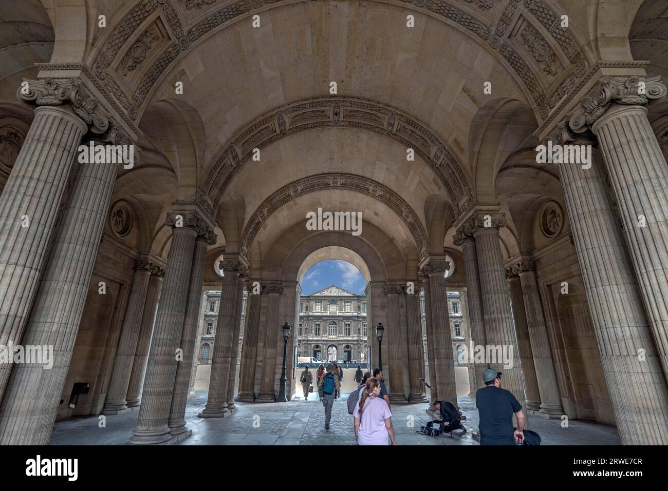 Arco al Louvre, Parigi, Francia Foto Stock