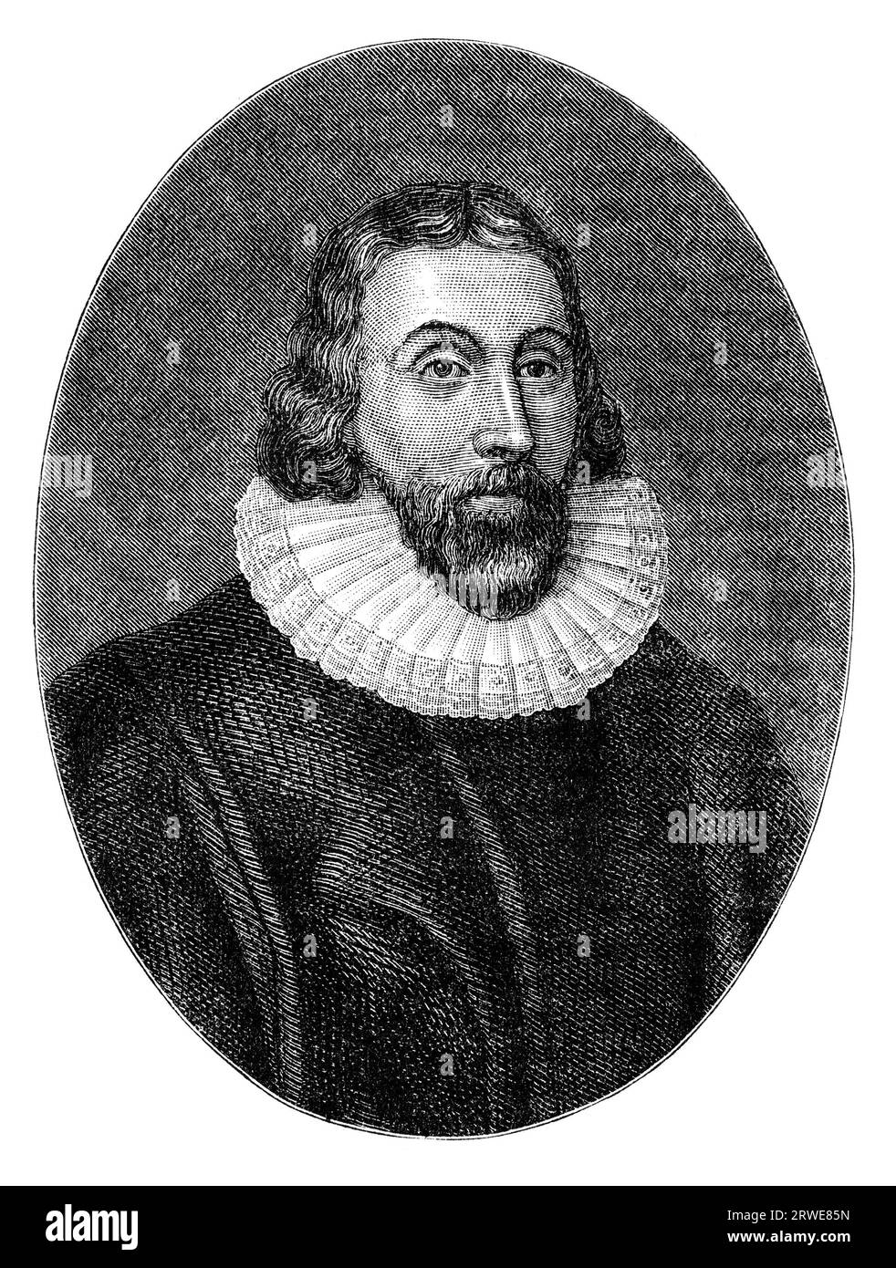 John Winthrop (1587 8-1649) è stato un ricco avvocato puritano inglese, e una delle figure di spicco nella fondazione della Colonia della Baia del Massachusetts, The Foto Stock