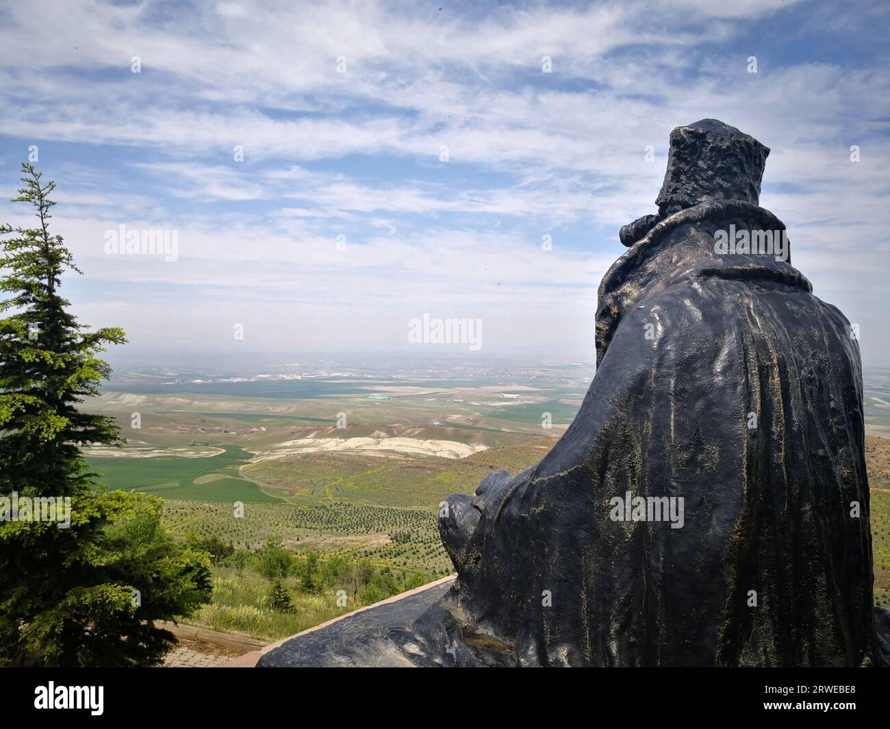 Polatli Duatepe Monument, statua di Mustafa Kemal - Guerra d'indipendenza turca. Ataturk il padre fondatore della Repubblica di Turchia Foto Stock