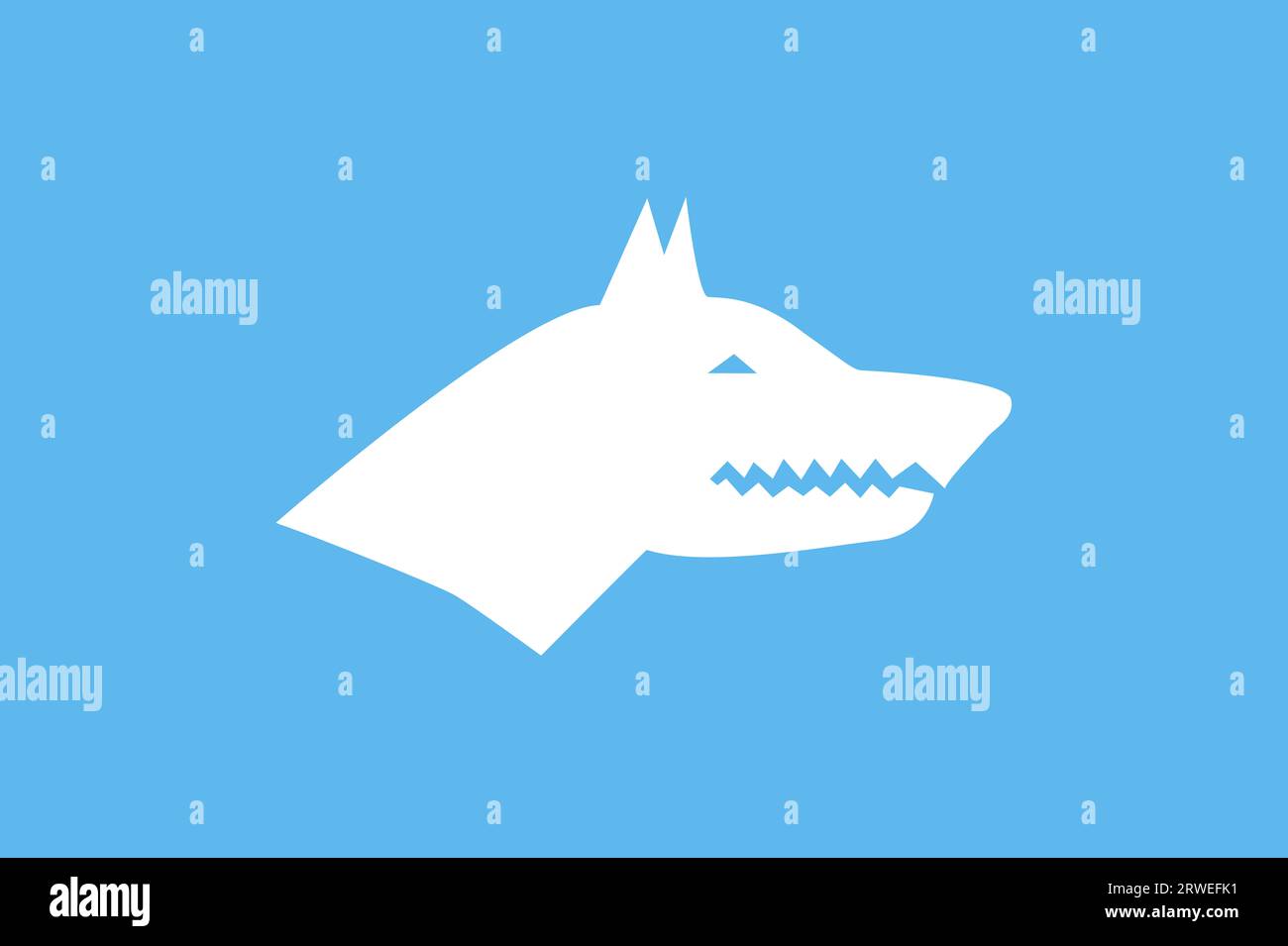 Gokturk Wolf, Turkic Kgahante Flag, Grey Wolf Foto Stock