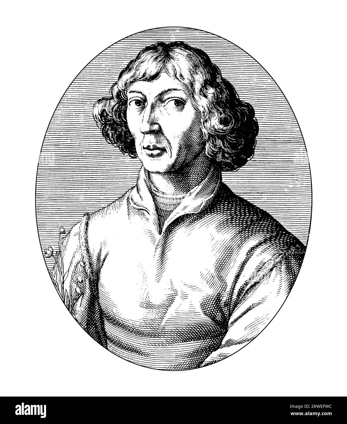 Nicolaus Copernicus, incisione d'epoca Foto Stock