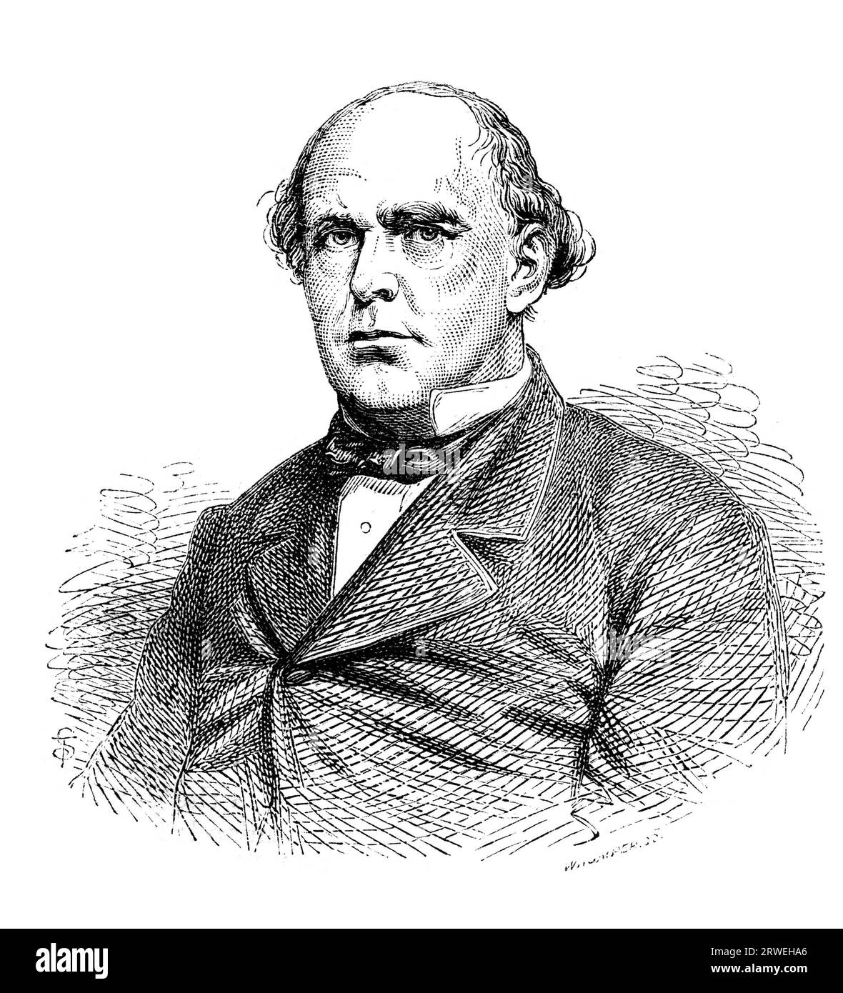 Salmon Portland Chase (1808-1873) è stato un politico e giurista statunitense che ha servito come senatore degli Stati Uniti d'America dall'Ohio e il 23° governatore dell'Ohio, come U.S. Foto Stock
