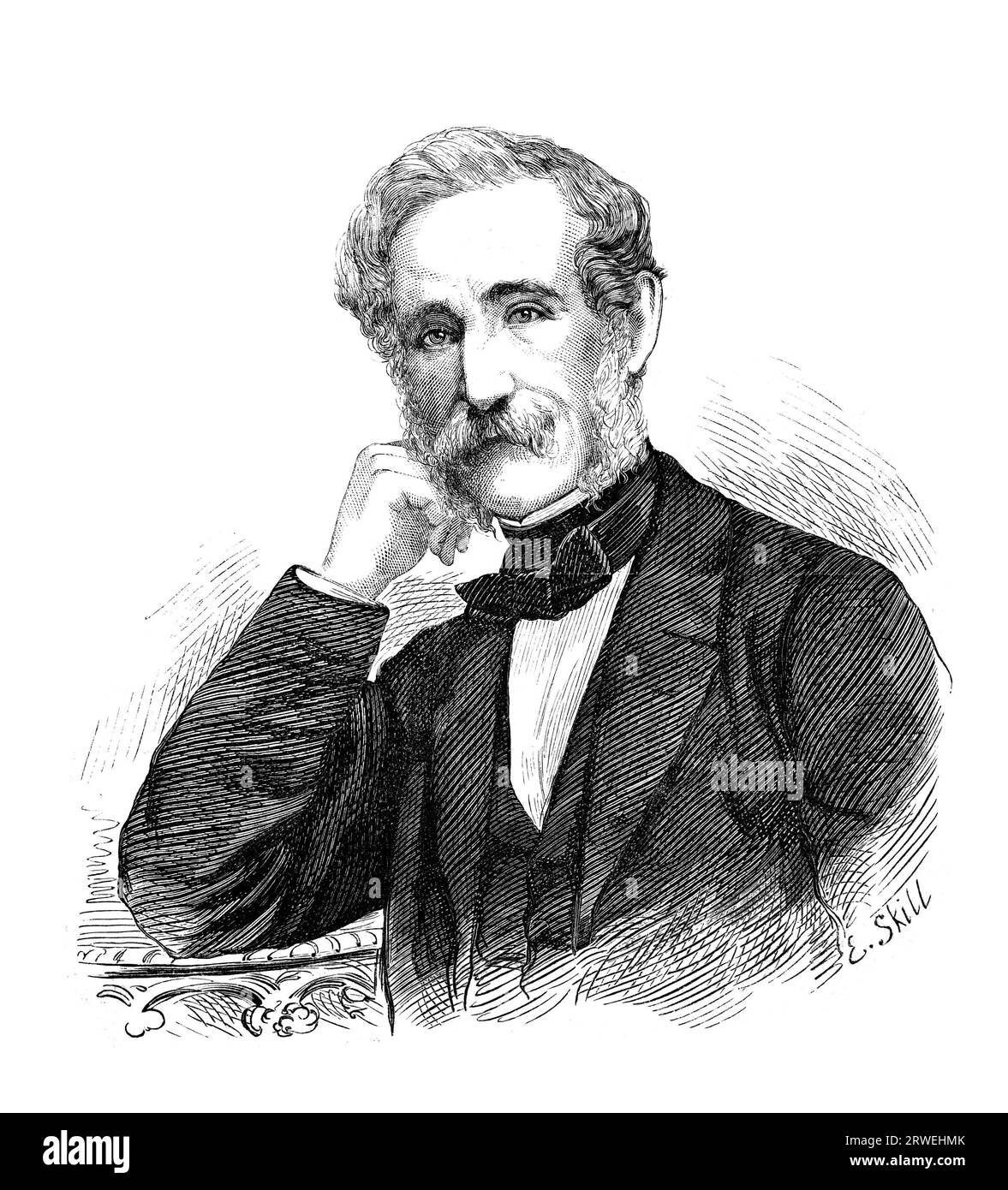 Henning Ludvig Hugo Hamilton (1814-1886), conte svedese, politico, funzionario del governo e autore. Vecchia incisione da una rivista stampata nel 1866 Foto Stock